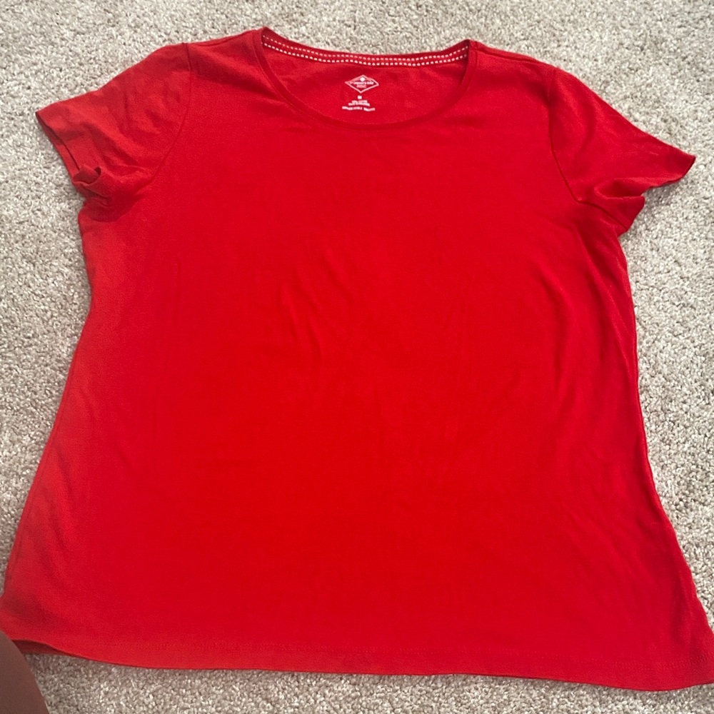 St. John's Bay Classic Red Short Sleeve Tee
